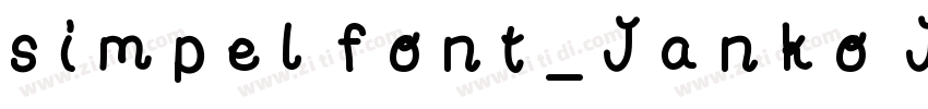 simpel font_Janko Jo字体转换